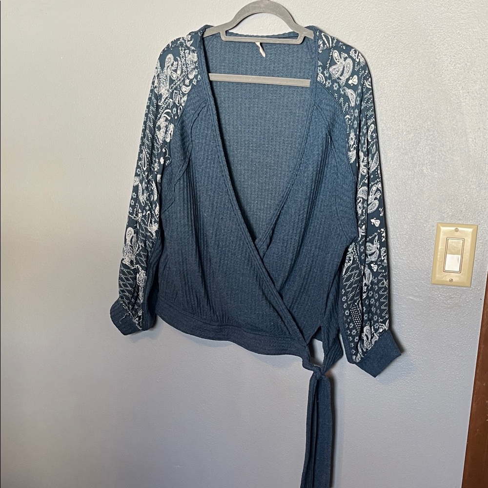 Wishlist Blue Textured Cardigan